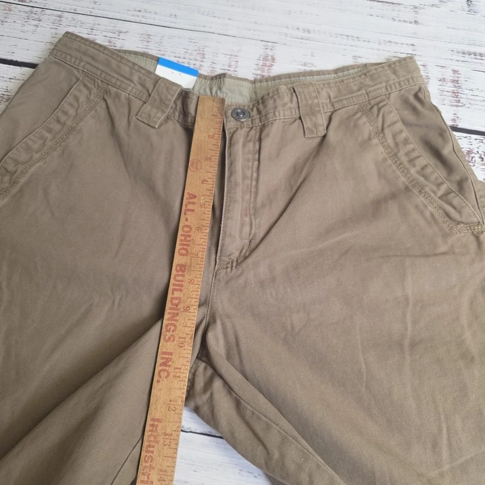 New Columbia Pant Men 33x30 Ultimate ROC Brown Chino‎ Khaki Outdoor Omni Shield
